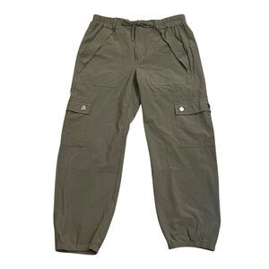 CABI Quantum Cargo Olive Green Elastic Waist JOGGER PANTS Style 4511 Women Small